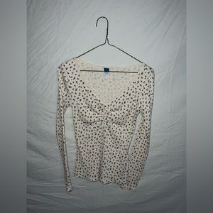 Cream floral long sleeve